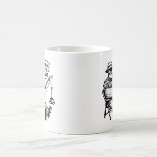 Fishing Pun Mug – Arm’s in a Cast Koffiemok (Center)