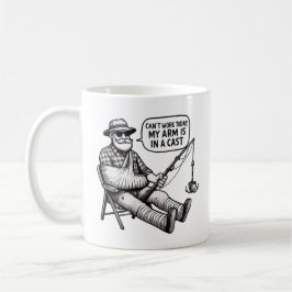 Fishing Pun Mug – Arm’s in a Cast Koffiemok