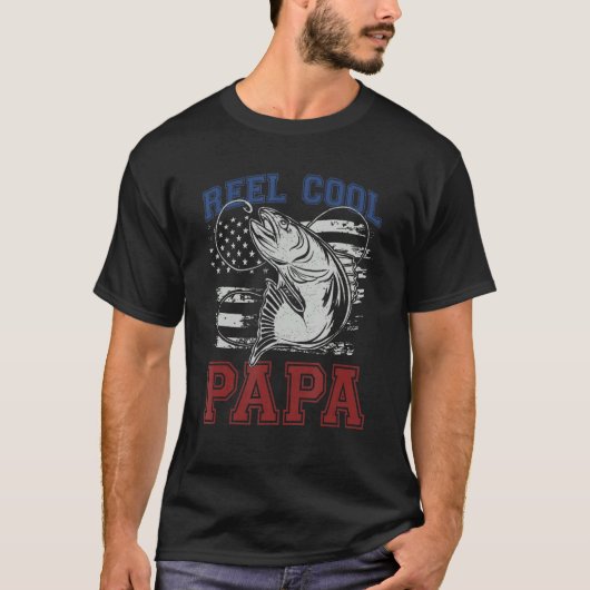 Fishing Reel Cool Papa Fatheru2019s Day Grandpa Jo T-shirt (Voorkant)