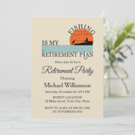 Fishing Retirement Party Invitation Kaart