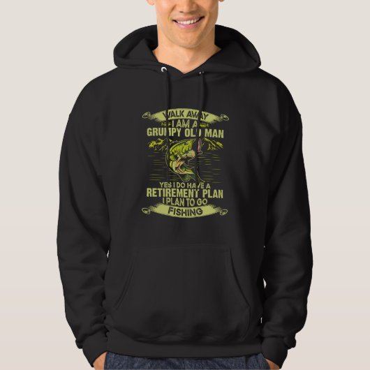 Fishing Retirement Plan for Men Hoodie (Voorkant)