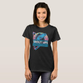 Fishing Retro Trout Life T-shirt (Voorkant volledig)