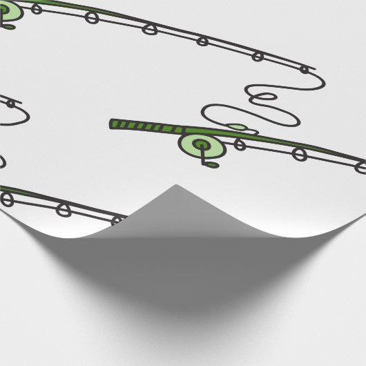 Fishing Rod Cadeaupapier (Hoek)