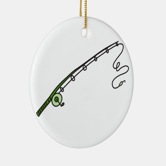 Fishing Rod Keramisch Ornament (Rechts)
