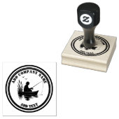 Fishing Silhouette Brand Logo Rubberstempel (Gestempeld)
