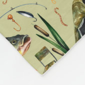 Fishing Sports Equipment Fish Waders Pattern Fleece Deken (Hoek)