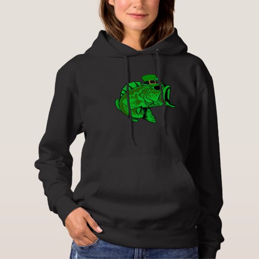 Fishing St Patrick s Day Irish Lucky Fishing For M Hoodie (Voorkant)