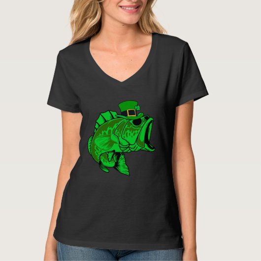 Fishing St Patrick s Day Irish Lucky Fishing For M T-shirt (Voorkant)