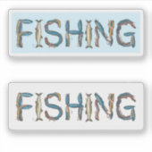 Fishing Text Sticker (Voorkant)