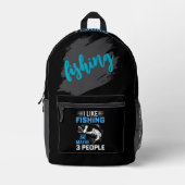 Fishing Theme  Bedrukte Rugzak (Voorkant)