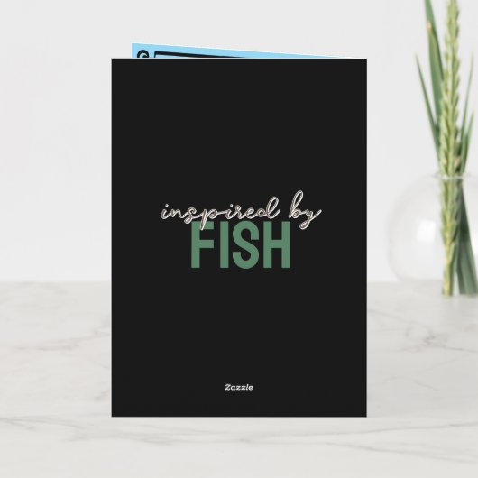 Fishing Theme  Kaart (Achterkant)