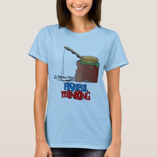 Fishing Thinking Funny Vist T-shirt (Voorkant)