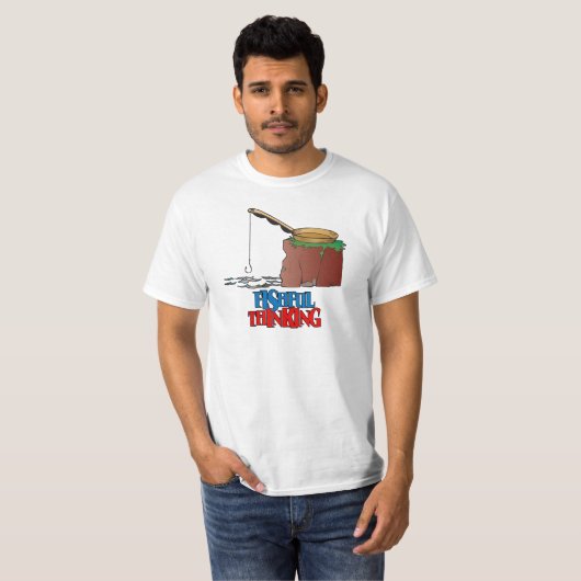 Fishing Thinking Funny Vist T-shirt (Voorkant volledig)