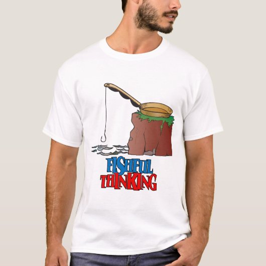 Fishing Thinking Funny Vist T-shirt (Voorkant)