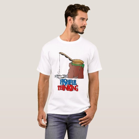 Fishing Thinking Funny Vist T-shirt (Voorkant volledig)
