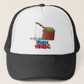 Fishing Thinking Funny Vist Trucker Pet (Voorkant)