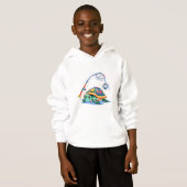 Fishing Turtle Fun – Kids’ Hoodie (Voorkant volledig)