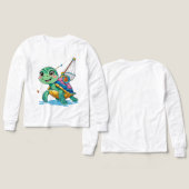 Fishing Turtle – Kids’ Long Sleeve Tee (Voorkant /achterkant)