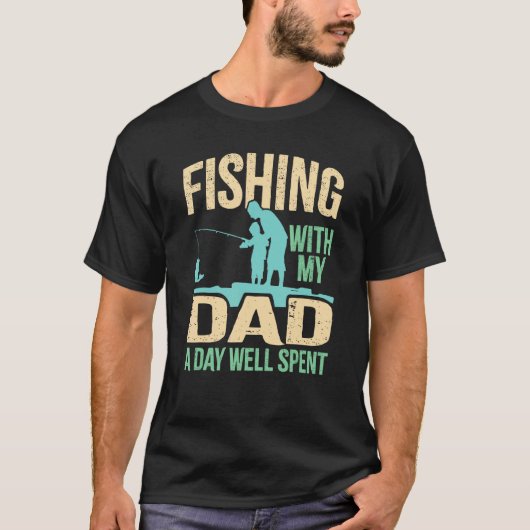 Fishing With Dad  Sons & Daughters Fish Team Angle T-shirt (Voorkant)