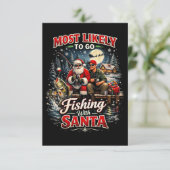 Fishing with Santa Bedankkaart (Staand voorkant)