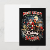 Fishing with Santa Bedankkaart (Voorkant / Achterkant)