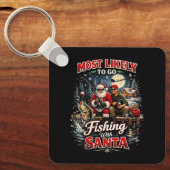 Fishing with Santa Sleutelhanger (Voorkant)