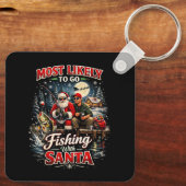 Fishing with Santa Sleutelhanger (Achterkant)