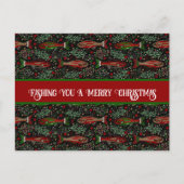 Fishing You a Merry Christmas Red Green Trout Briefkaart (Voorkant)