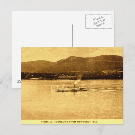 Fishkill Mountains, Newburgh Bay, New York c1915 v Briefkaart (Voorkant / Achterkant)