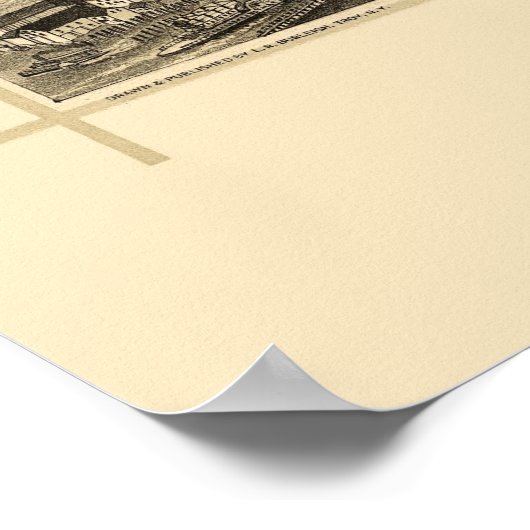 Fishkill, NY Panoramic Map - 1886 Poster (Hoek)