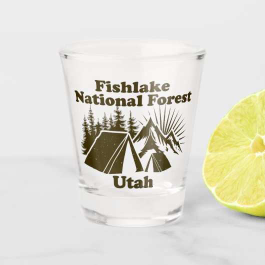 Fishlake National Forest Utah Shot Glas (Voorkant)