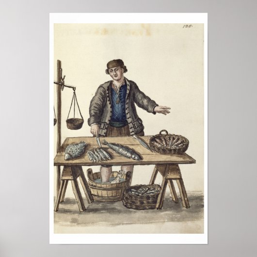 Fishmonger, Venetiaans (manuscript) Poster (Voorkant)