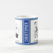 Fishmonger verkoopt de Heilige Mackerel aan Vicar. Koffiemok (Center)