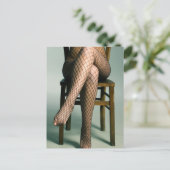 Fishnets Art Model Foto Briefkaart (Staand voorkant)