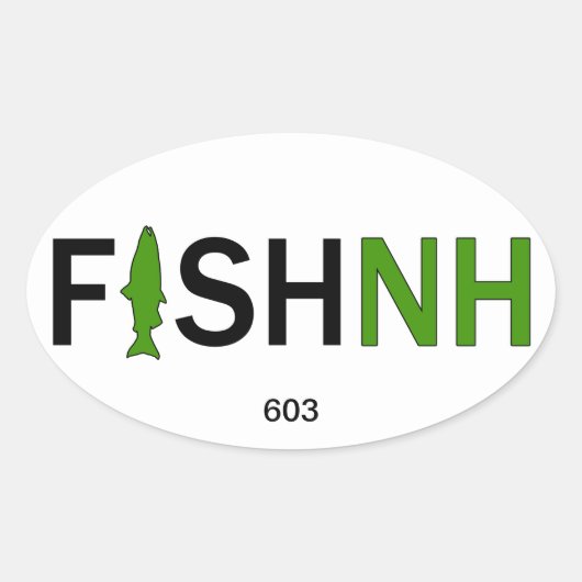 FISHNH New Hampshire Vis Sticker - 603 (Voorkant)
