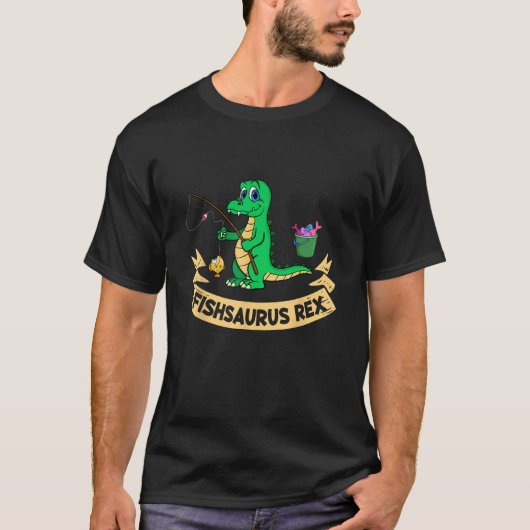 Fishsaurus T Rex Dinosaur - Grappige Vissen T-shirt (Voorkant)