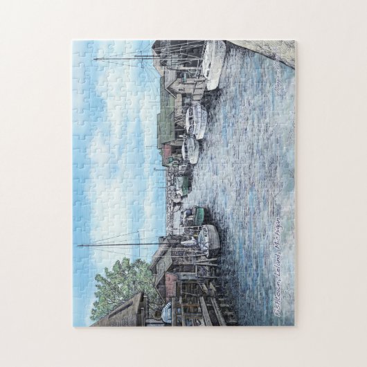 Fishtown Jigzaag Puzzle Legpuzzel (Verticaal)