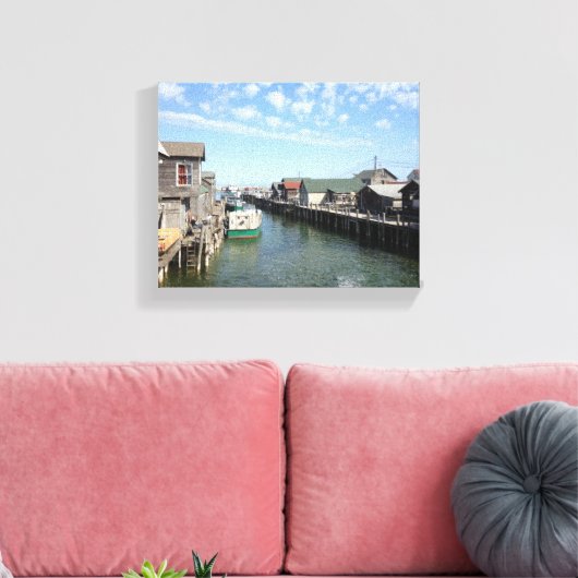 Fishtown, Leland, Michigan Canvas Afdruk (Insitu (Woonkamer))
