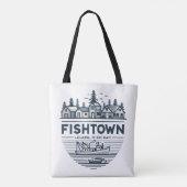 Fishtown Leland Michigan Vakantie Tote Bag (Achterkant)