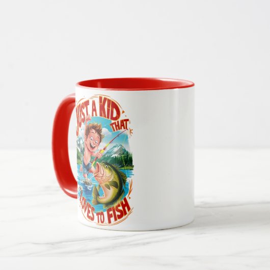 Fishy Adventure: gewoon een Kind dat houdt van vis Mok (Voorkant links)