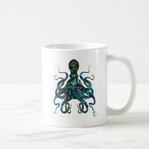 Fishy Blue Octopus Koffiemok