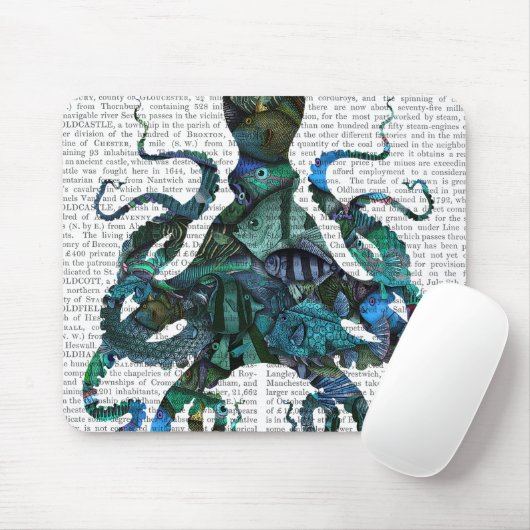 Fishy Blue Octopus Muismat (Met muis)
