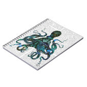 Fishy Blue Octopus Notitieboek (Linkerzijde)