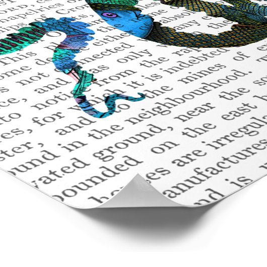 Fishy Blue Octopus Poster (Hoek)