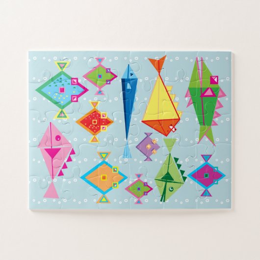 Fishy fish kinderen legpuzzel (Horizontaal)