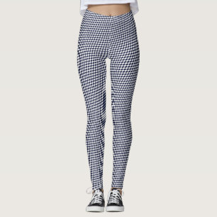 Fishy Houndstooth Navy en witte Leggings