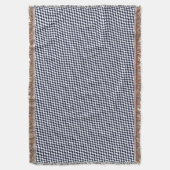Fishy Houndstooth Pattern Navy and White Blanket Deken (Voorkant Verticaal)