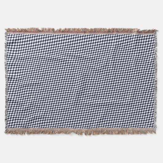 Fishy Houndstooth Pattern Navy and White Blanket Deken (Voorkant)