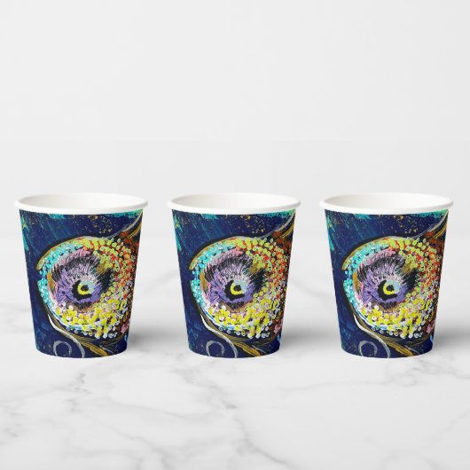 Fishy Paper Cups Papieren Bekers (Multi)