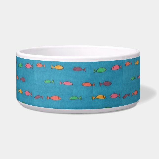 Fishy Pattern Pet Bowl Voerbakje (Voorkant)